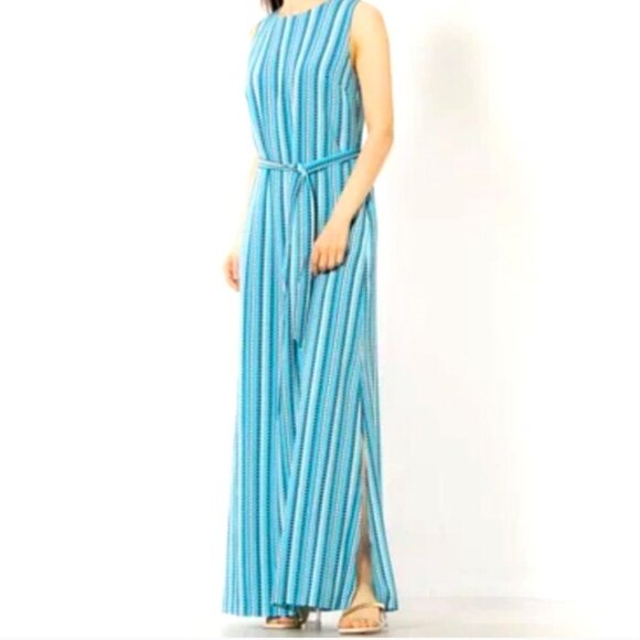 NWT Karl Lagerfeld Paris Torquoise Maxi Dress - Picture 4 of 8